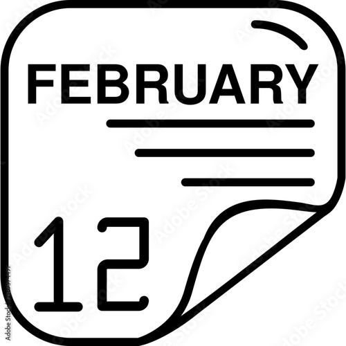 February 12 Calender Icon