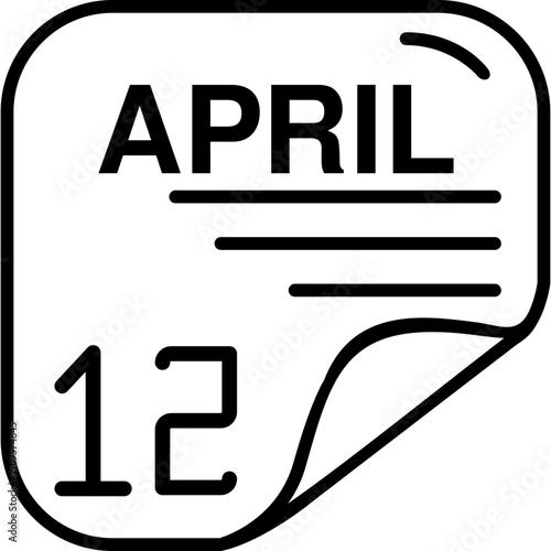 April 12 Calender Icon