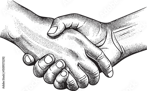 Two hands firmly shake in a business agreement.