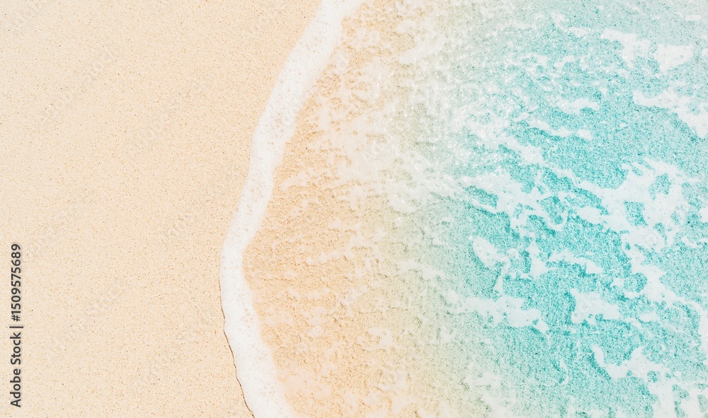 Fototapeta Beautiful beach, top view 