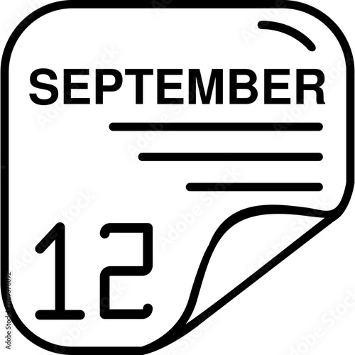 September 12 Calender Icon