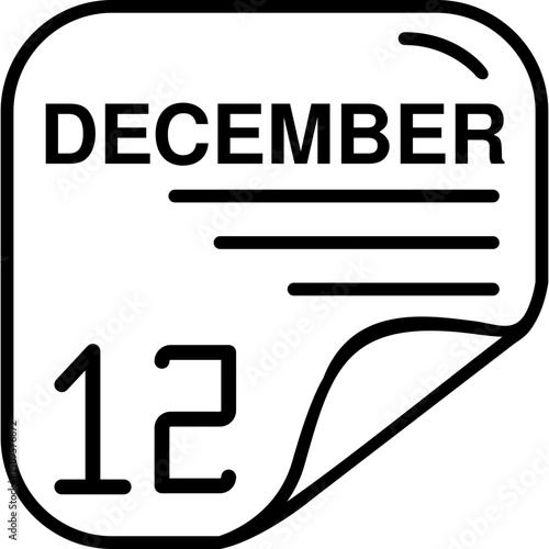 December 12 Calender Icon