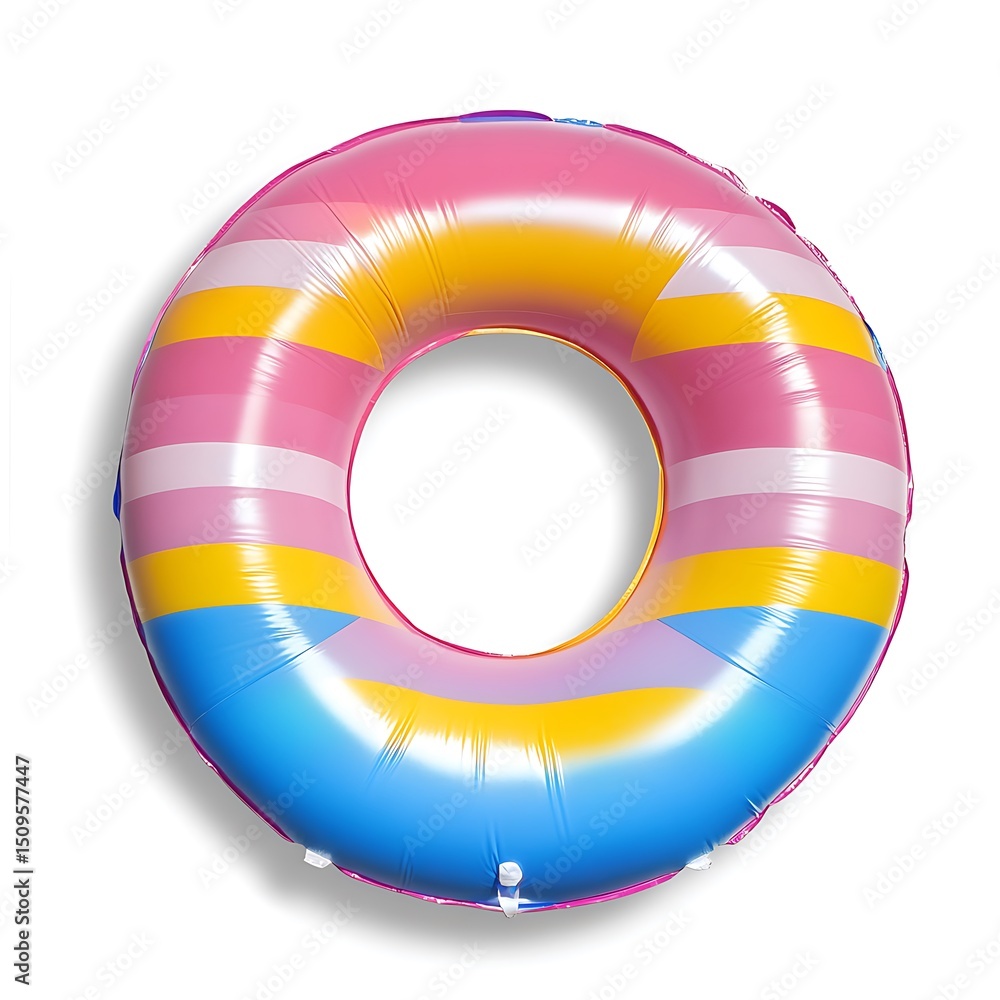 Obraz premium Swimming float on white background