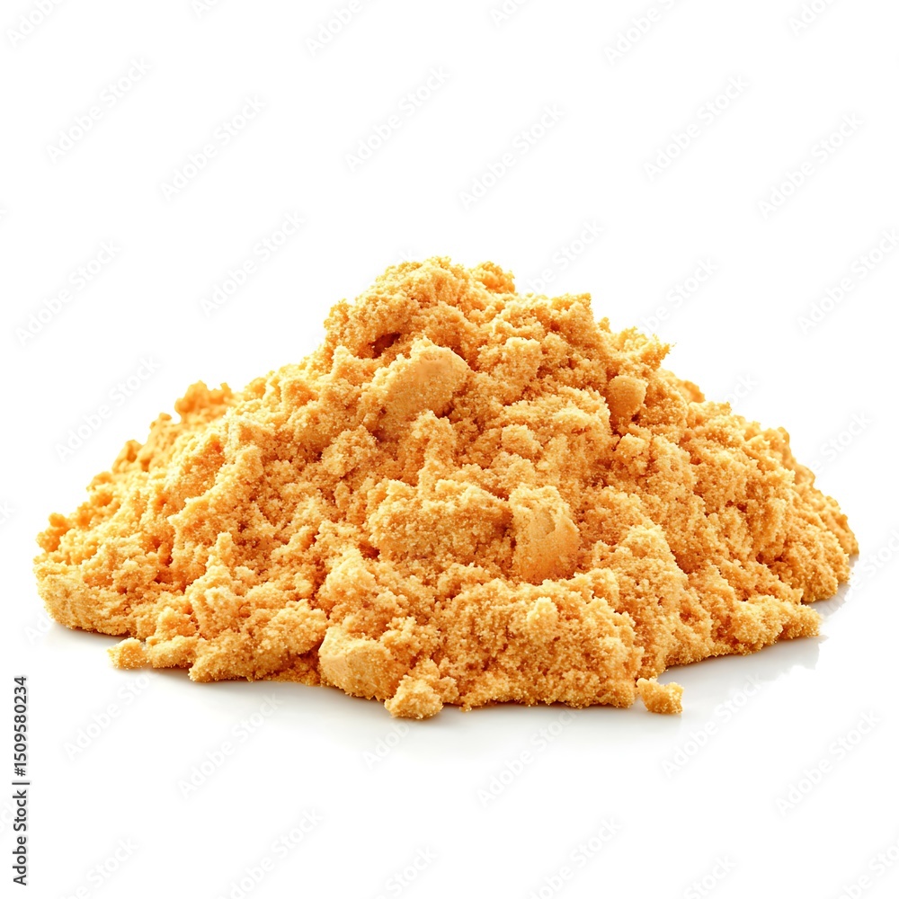 Fototapeta premium Turmeric powder pile isolated on white background