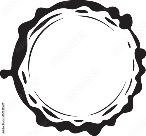 simple circular outline of a textured sphere.