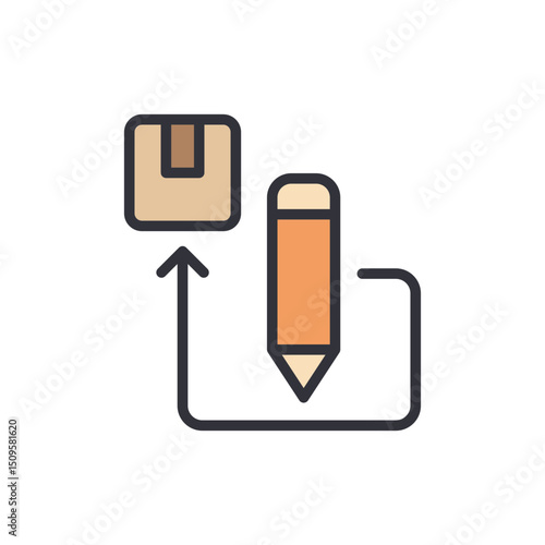 Creative Process Of Product Designing With Pencil And Package