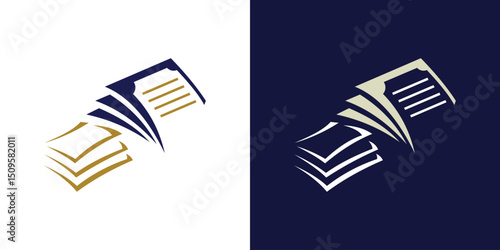 Paper sheet icon logo papers paperwork document isolated vector design