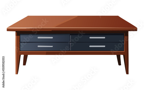 Functional storage furniture illustration