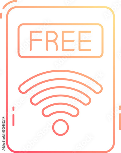 Free Wi Fi Signal Icon for Internet Connectivity and Wireless Networking