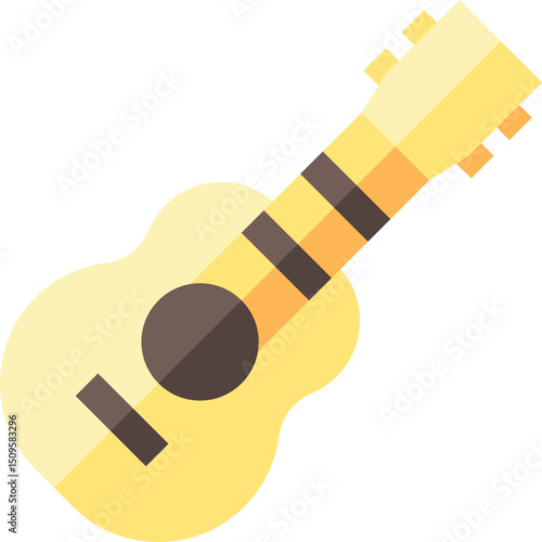 Acoustic Guitar with Wooden Body and Six Strings for Music and Entertainment