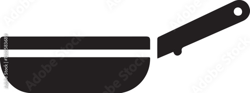 Illustration of black frying pan