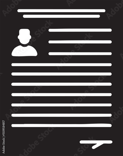 person reads a document with horizontal lines.