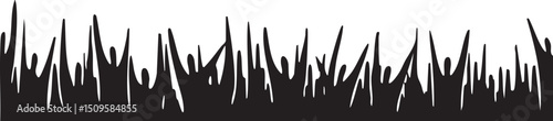 stark white separates a dark silhouette of grass blades.