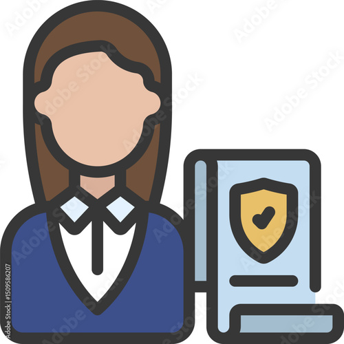 Businesswoman presents insurance policy document in office, showcasing protection and security for clients with professional and trustworthy demeanor.