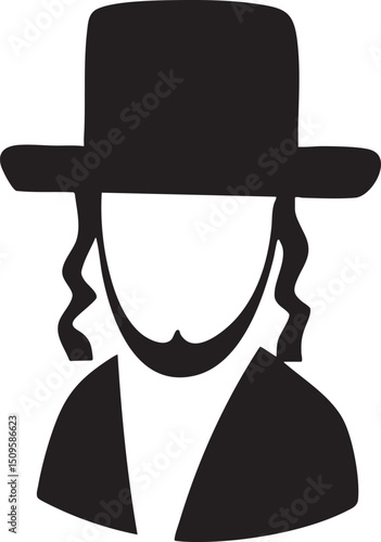 man wearing a traditional Jewish hat and beard.