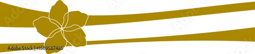 Parallel Gold Bar with Flower