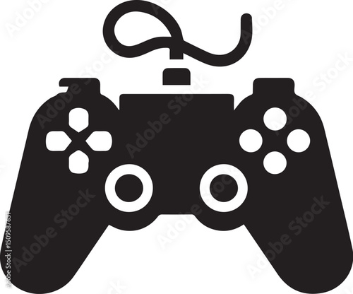 Game controller silhouette vector