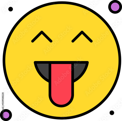 Yellow smiley face sticking its tongue out playfully against a white backdrop, conveying a sense of fun and lightheartedness.