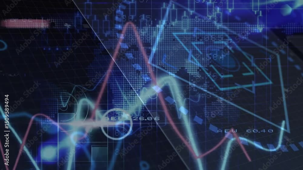 Oscillating teal and pink graphs triggered by grid showing peaks crossings and holographic insights Oscillating teal and pink graphs triggered by grid showing peaks crossings and holographic insights