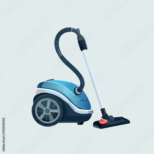 A vacuum cleaner mid-clean
