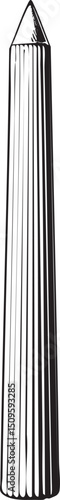solitary vertical pencil stands tall against a dark background.