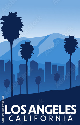 palm silhouette in los angeles california