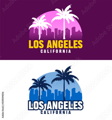 palm silhouette in los angeles california