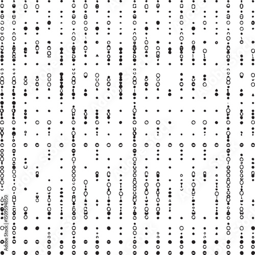 dense grid of small dark circles arranged in a repeating .