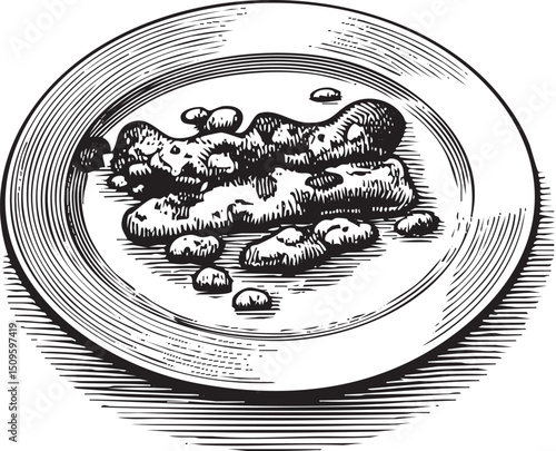 ceramic plate displays a generous pile of dark textured berries.
