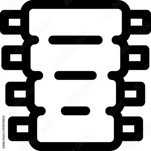 Human spine representing skeletal structure and spinal health in medical context, symbolizing healthcare and anatomical study.