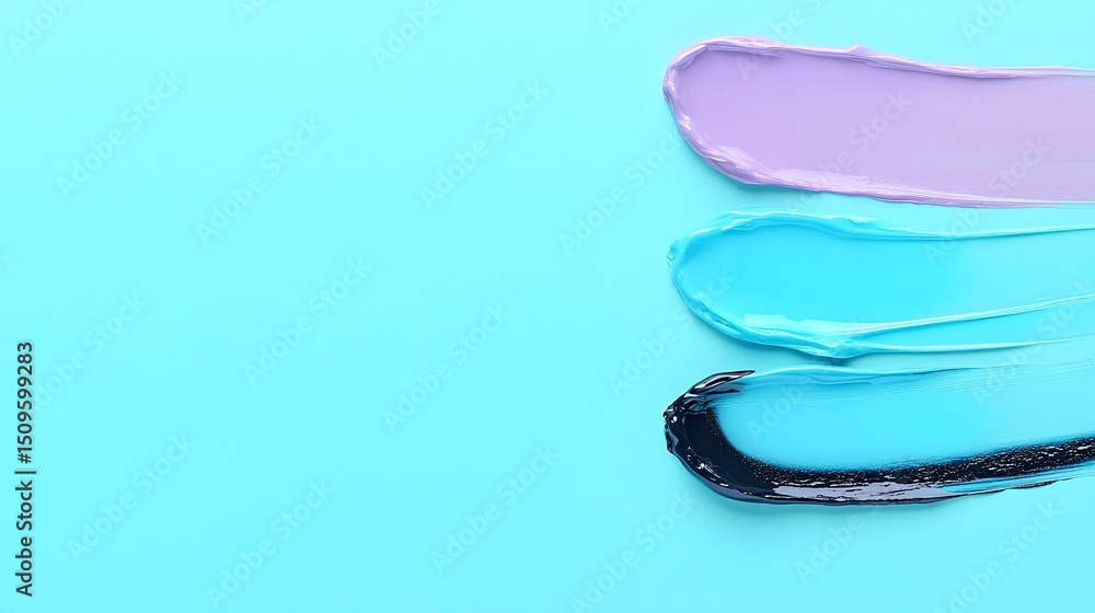 Naklejka premium Pastel Color Swatch Samples Paint Strokes Texture Background