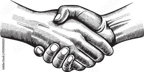 Two hands firmly grasp each other in a handshake.