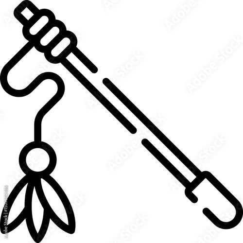 teasing stick illustration on a white background        