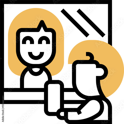 ticket office  illustration on a white background        