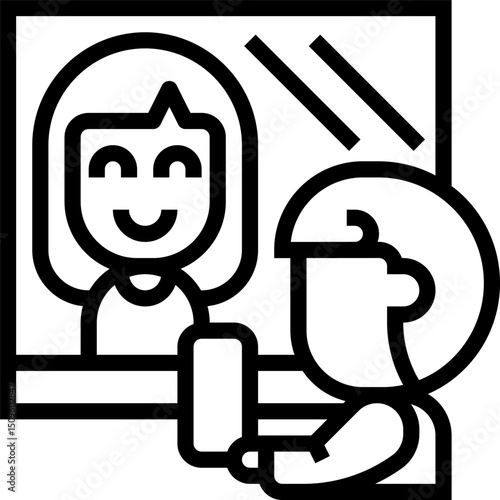 ticket office illustration on a white background        