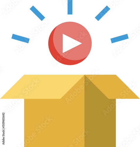 Unboxing illustration on a white background        