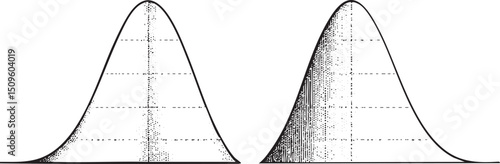 Two bell-shaped curves illustrate statistical probability distribution.