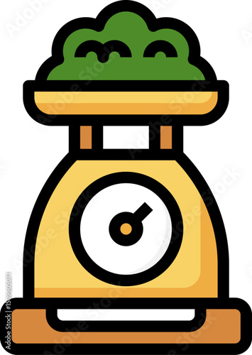 weigh scale illustration on a white background        