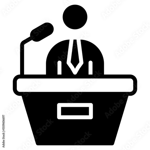 Speech outline mixed icon