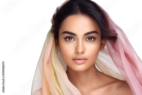 A Naturally Beautiful Woman with Fresh Glowing Skin and Soft Flowing Hair Reflecting Elegance Confidence and the Pure Essence of Modern Grace

