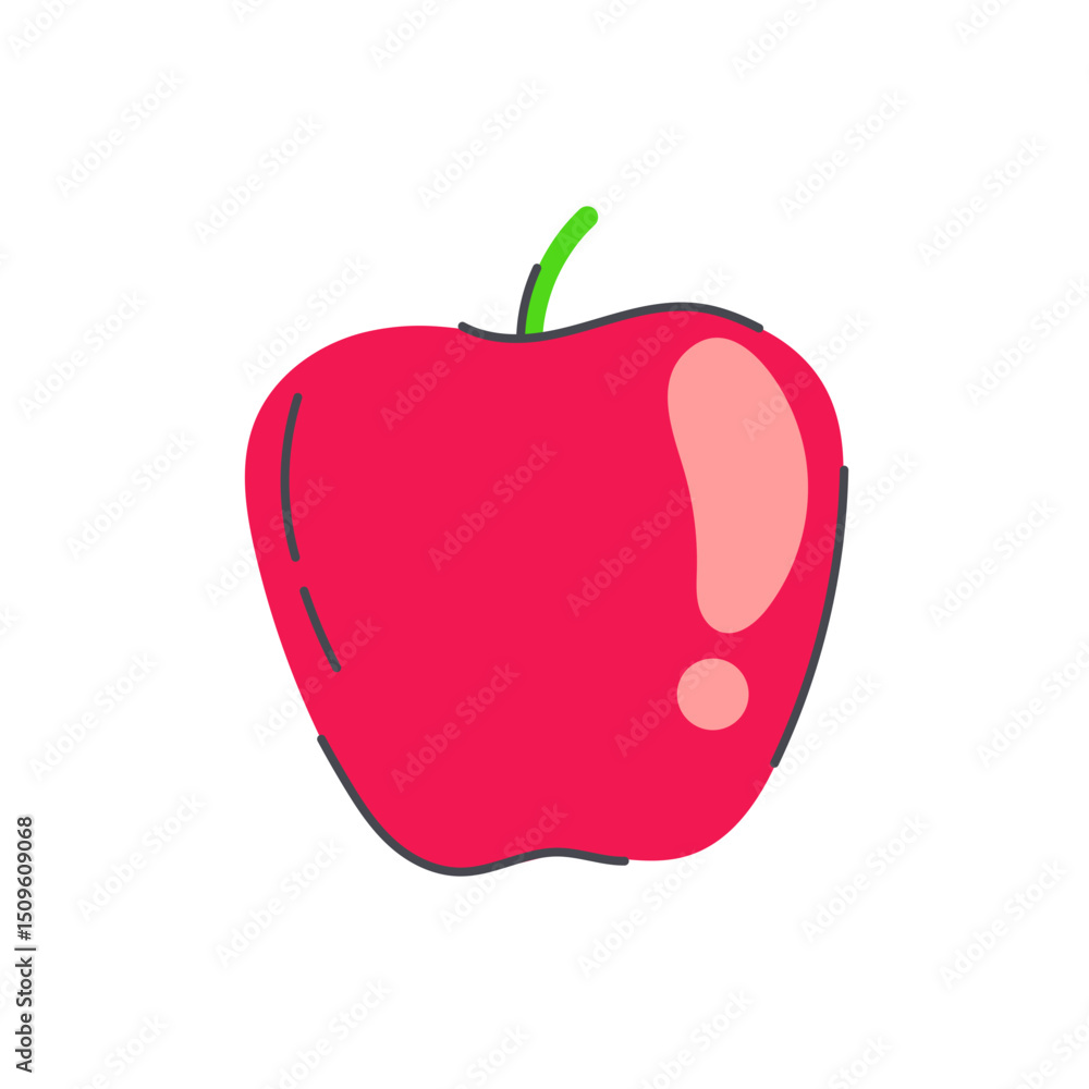 Illustration of Red Apple Illustration of Red Apple