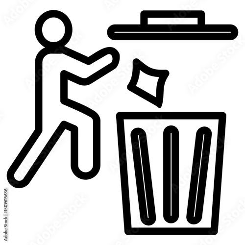 Litter box enclosure vector icon ilustration concept
