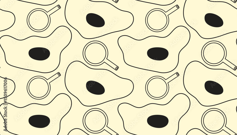 vector eggs and pan repeated pattern design, seamless background design vector eggs and pan repeated pattern design, seamless background design