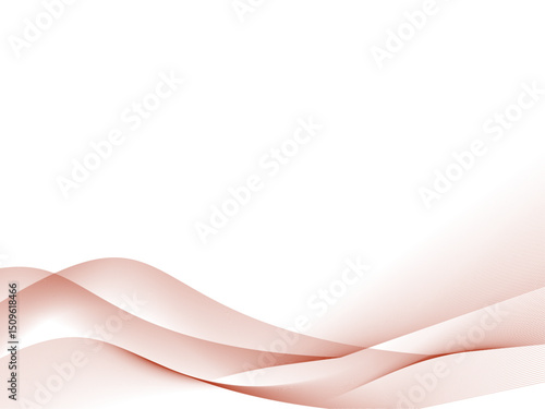 茶色のウェーブの背景（波のフレーム）