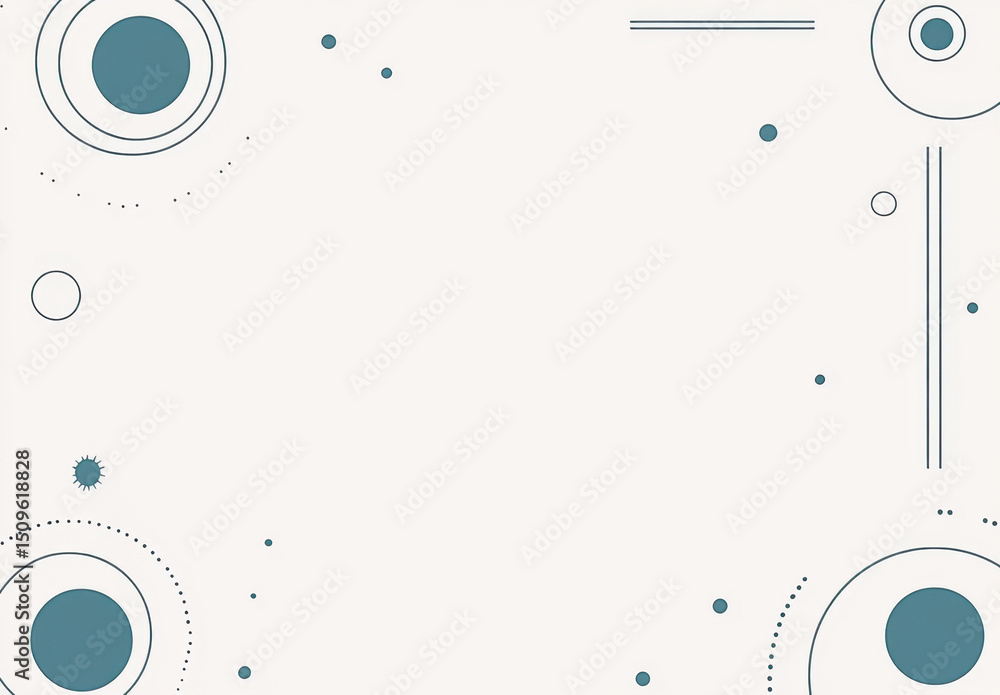 Abstract geometric background featuring circular shapes and dots in soft color palette, creating modern and minimalistic design that evokes sense of calm and creativity Abstract geometric background featuring circular shapes and dots in soft color palette, creating modern and minimalistic design that evokes sense of calm and creativity