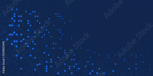 Triangles Halftone Pattern Vector Abstract Geometric Technology Background. Triangular Half Tone Texture.