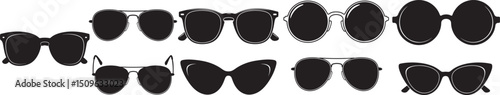 Stylish sunglasses fashion eyewear silhouette vector illustration