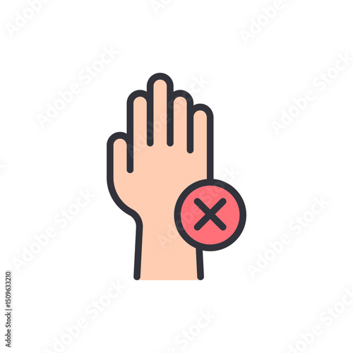 Refrain From Touching Conceptual Illustration On A Transparent Background