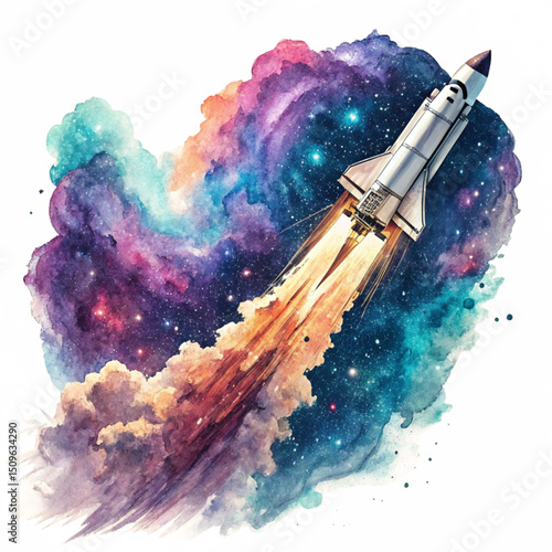 Vibrant Rocket Launch