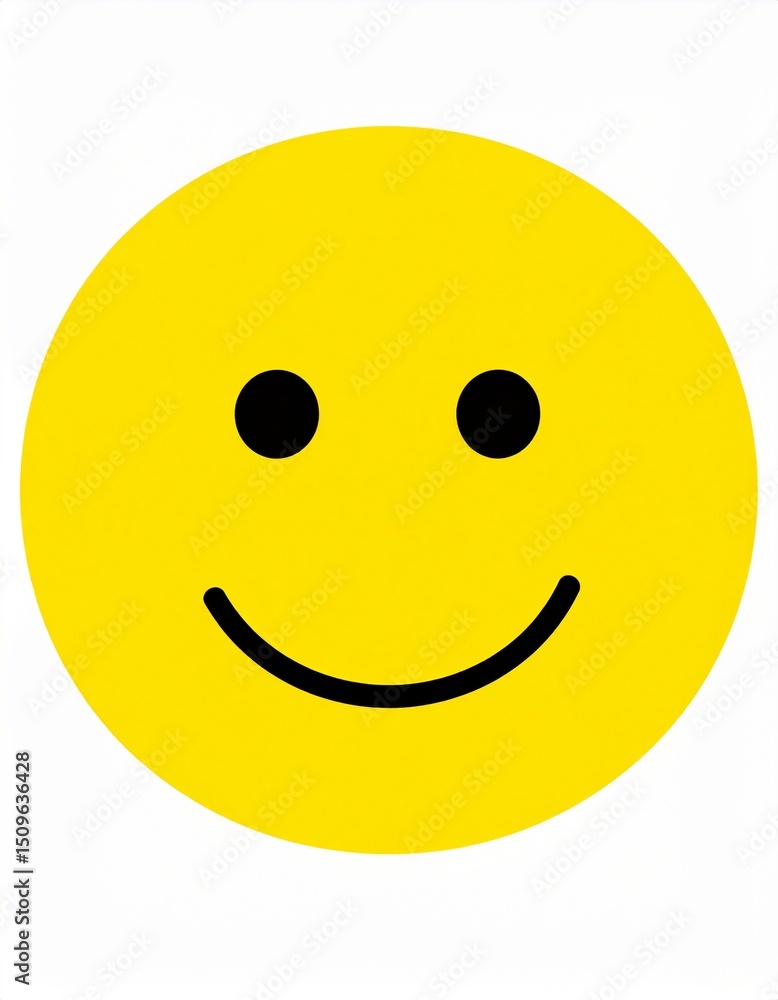 Fototapeta premium A smiley face on a white background. 